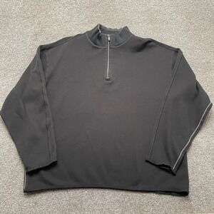 Tommy Bahama Sweater Adult Large Black Grand Harbor 1/4 Zip Pullover Mens READ